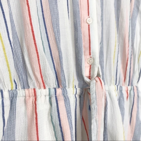 J.CREW MERCANTILE Seersucker Collared Tie Font Stripe Dress S NWT - Picture 6 of 12